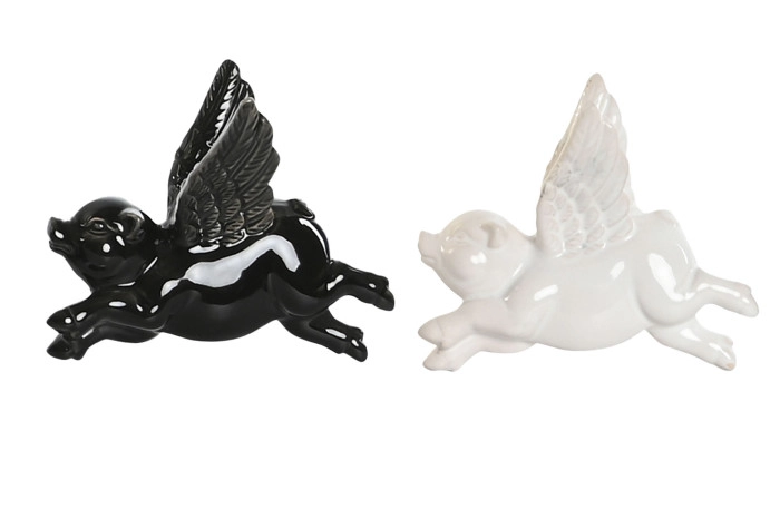 ZIDNA DEKORACIJA PRASE ITEM PORCELAIN 15X7X13 FLYING PIG 2 MO DP-209340