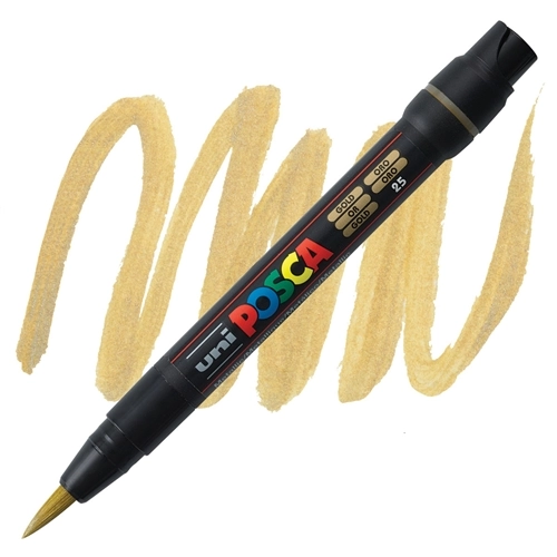 MARKER BRUSH UNI POSCA SVIJETLO ZLATNI PCF-350 49634