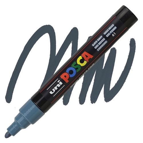 MARKER 0.7 UNI POSCA KAMENO SIVI PC-5M 63284