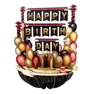 ČESTITKA SANTORO PIROUETTES BIRTHDAY BALLOONS PS096