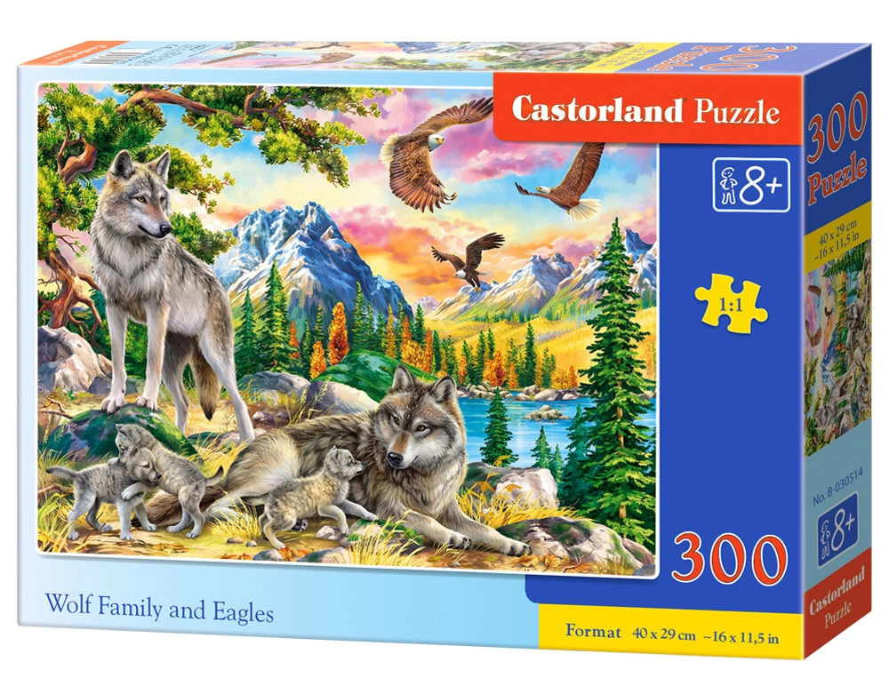 PUZZLE 300 CASTOR WOLF FAMILLY AND EAGLES B-030514