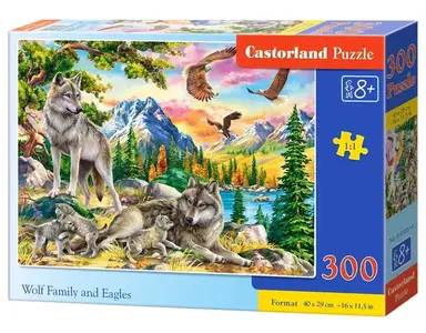 PUZZLE 300 CASTOR WOLF FAMILLY AND EAGLES B-030514