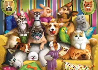 PUZZLE 60 CASTOR PLAYFUL PETS B-066254