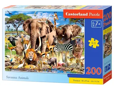 PUZZLE 200 CASTOR SAVANNA ANIMALS B-222155