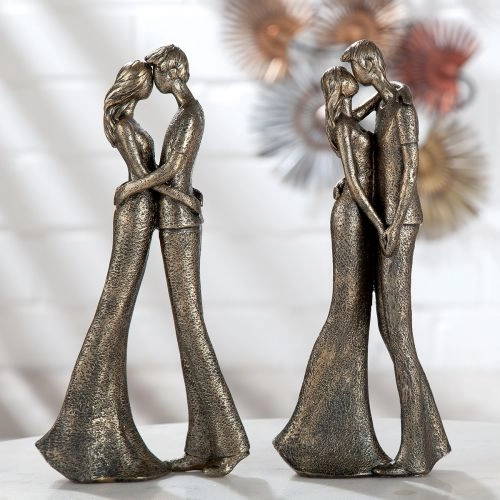 FIGURA PAR ROMANTIC GILDE 4,5X13X30 CM 37071