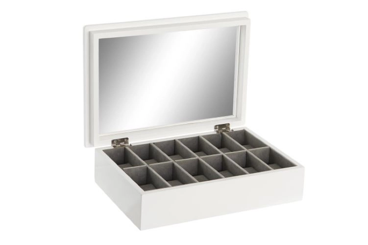 KUTIJA ZA SATOVE ITEM GLASS 29,5X20,5X9 12 WATCHES WHITE JO-102182