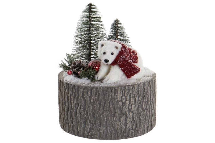 NOVOGODIŠNJA DEKORACIJA ITEM 20X20X24 BEAR BROWN NV-174592