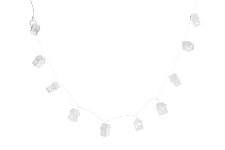 NOVOGODIŠNJE LAMPICE ITEM LED MDF 120X4X6 HOUSES WHITE NV-184666