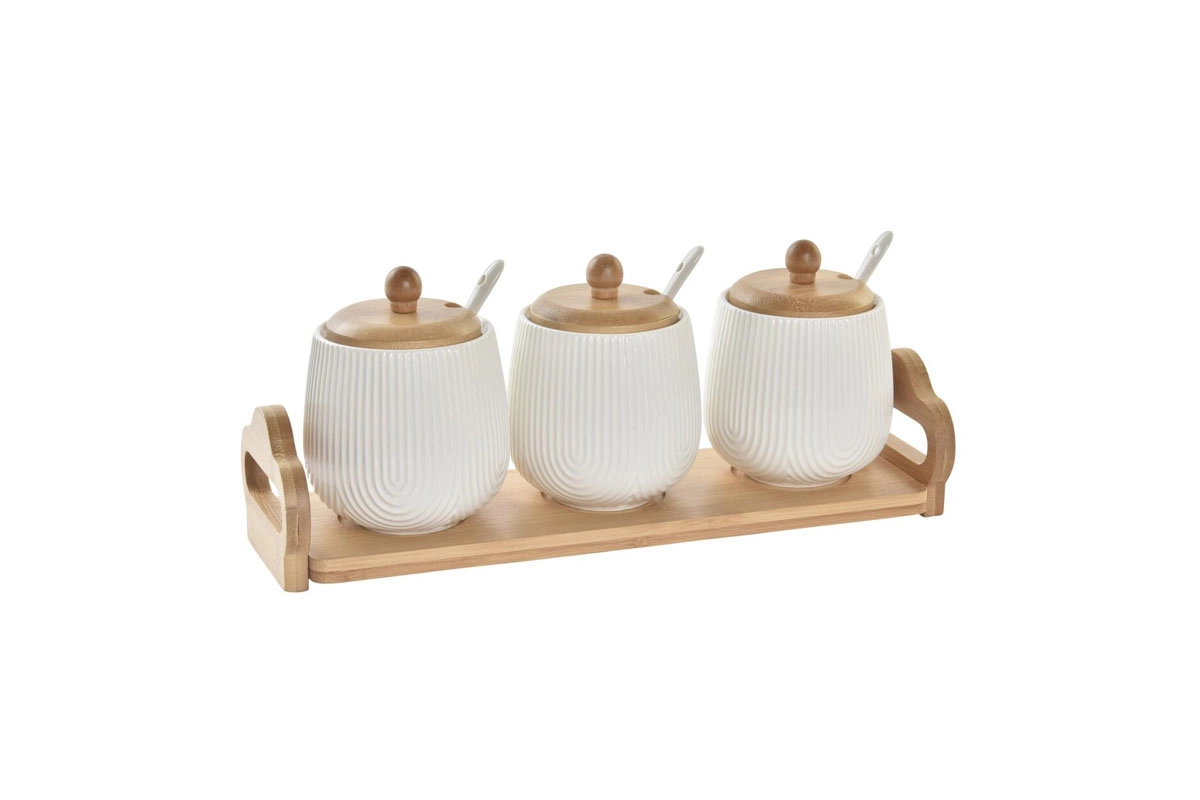 ČINIJE ITEM SET PORCELAIN BAMBOO 31X9X6,5 WHITE PC-193602 3/1