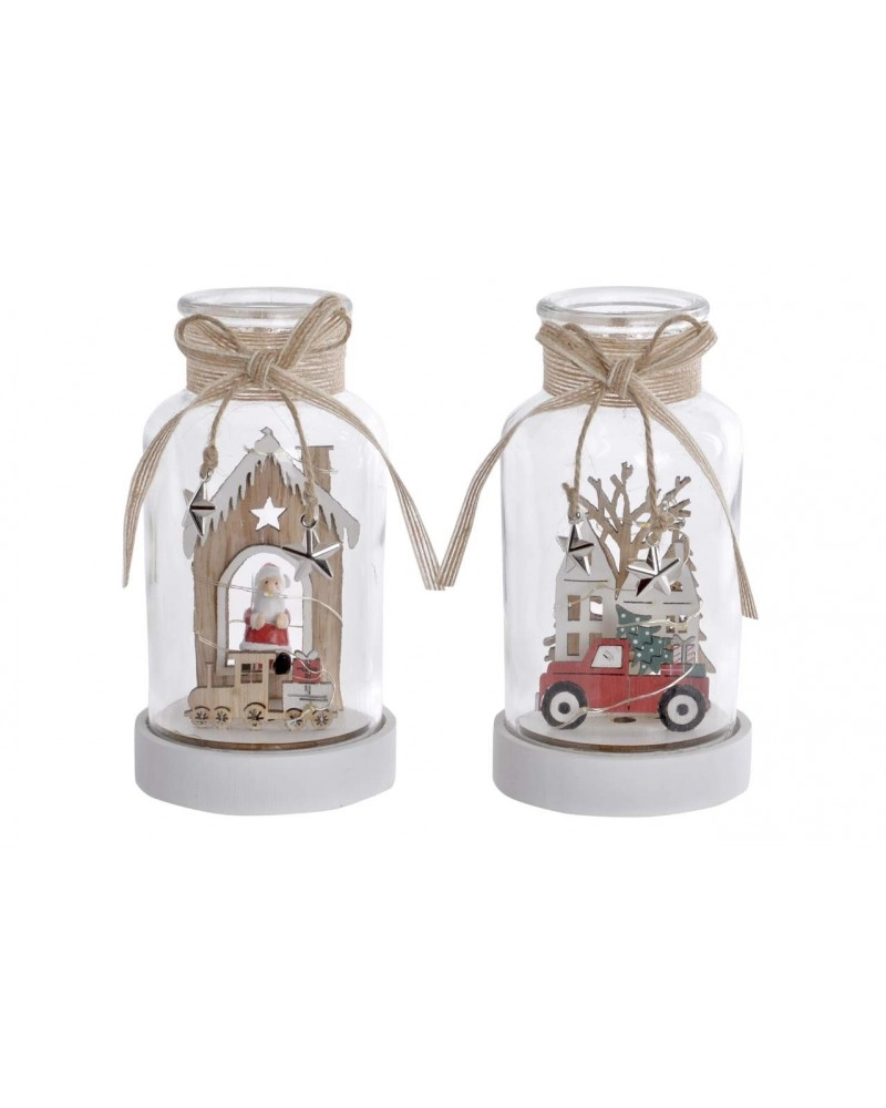 NOVOGODIŠNJI UKRAS ITEMLIGHT LED GLASS 9X9X17 HOME 2 MOD NV-198440