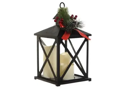 NOVOGODIŠNJI FENJER ITEM LED PP 19X19X32 BLACK NV-198796