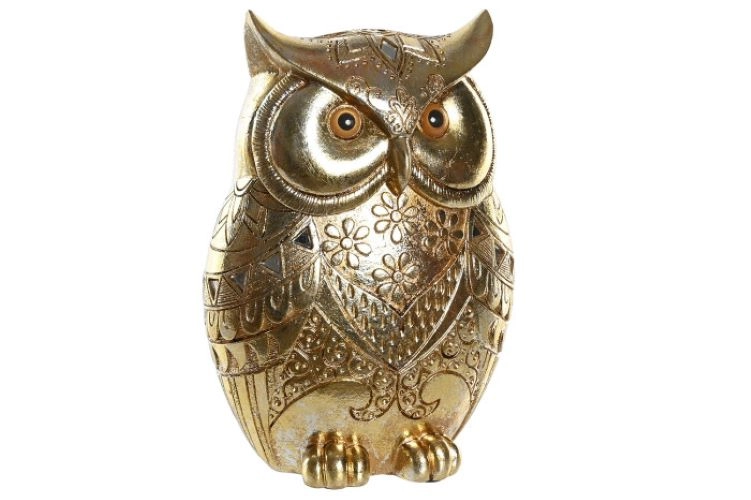 UKRASNA FIGURA ITEM 14X9,5X19,5 OWL GOLDEN FD-205592
