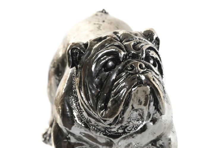 UKRASNA FIGURA ITEM 28,5X11X16 BULLDOG SILVER FD-210453