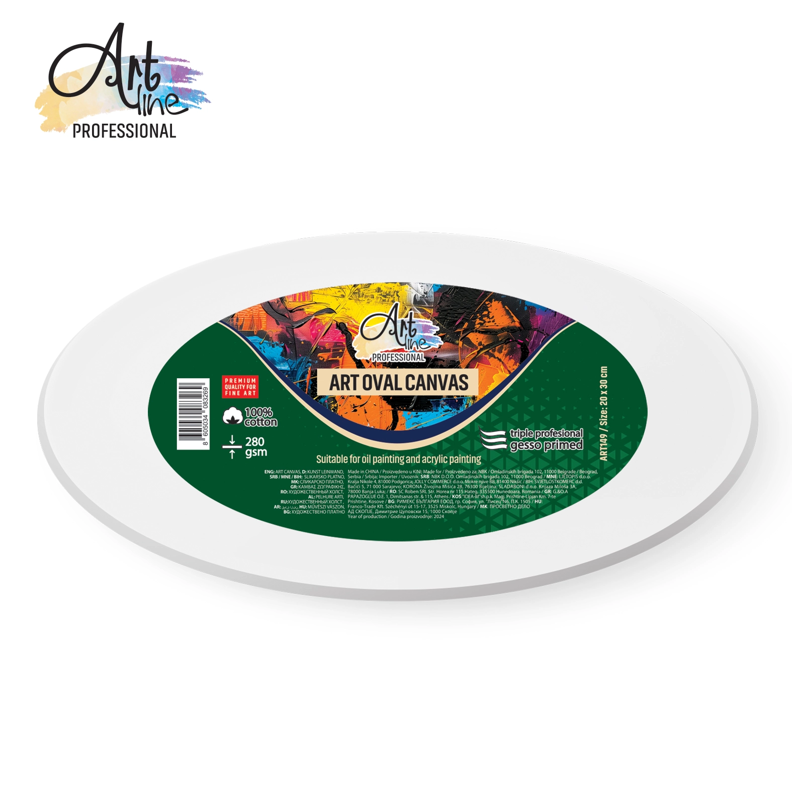 SLIKARSKO PLATNO 20X30 OVALNO S-COOL 280GSM ART149