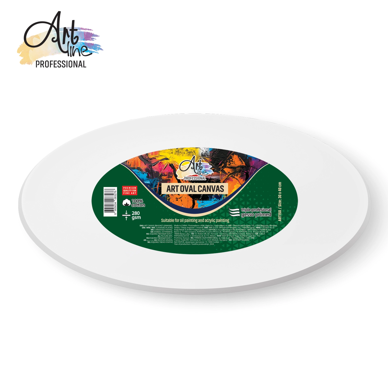 SLIKARSKO PLATNO 30X40 OVALNO S-COOL 280GSM ART150