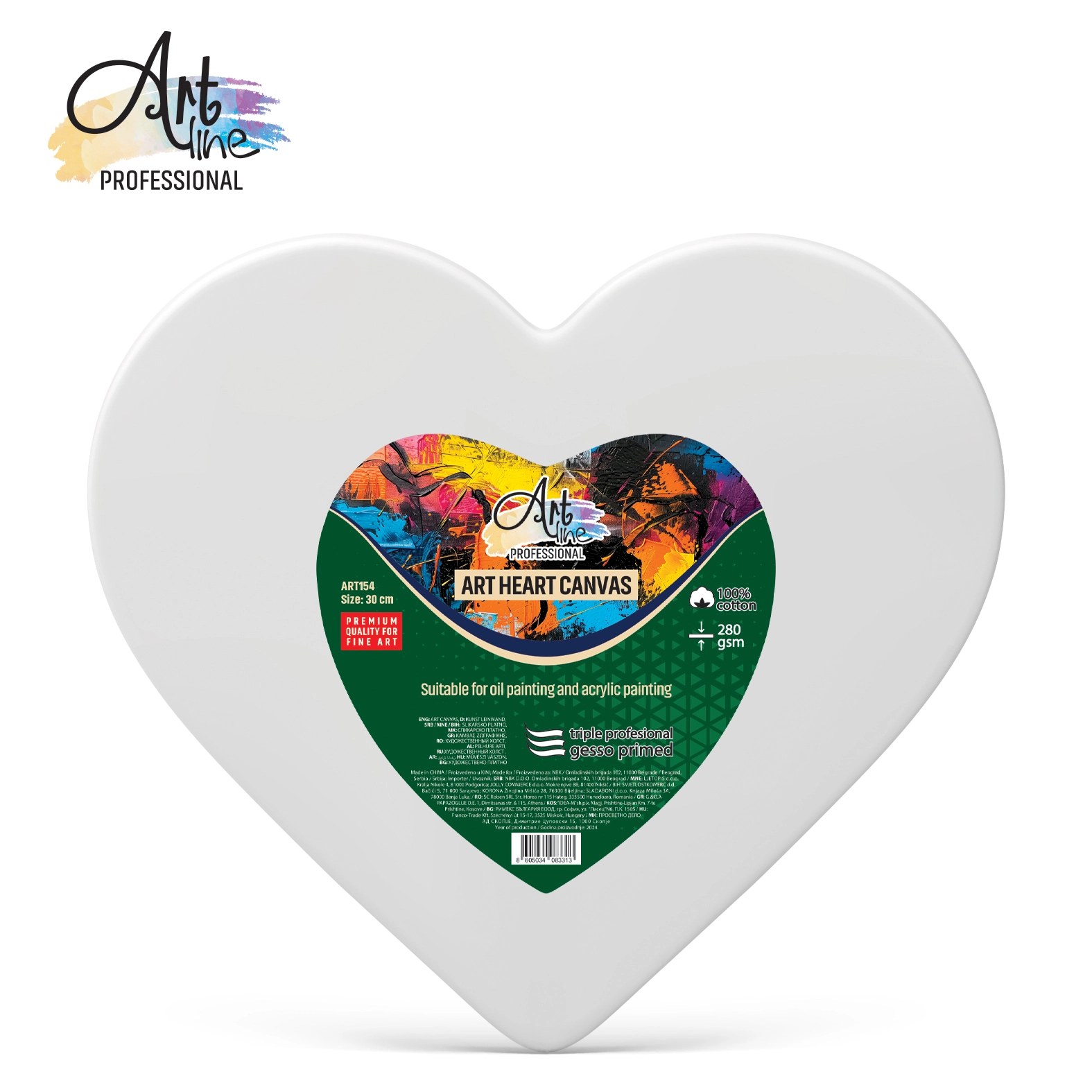 SLIKARSKO PLATNO 30CM SRCE S-COOL 280GSM ART154