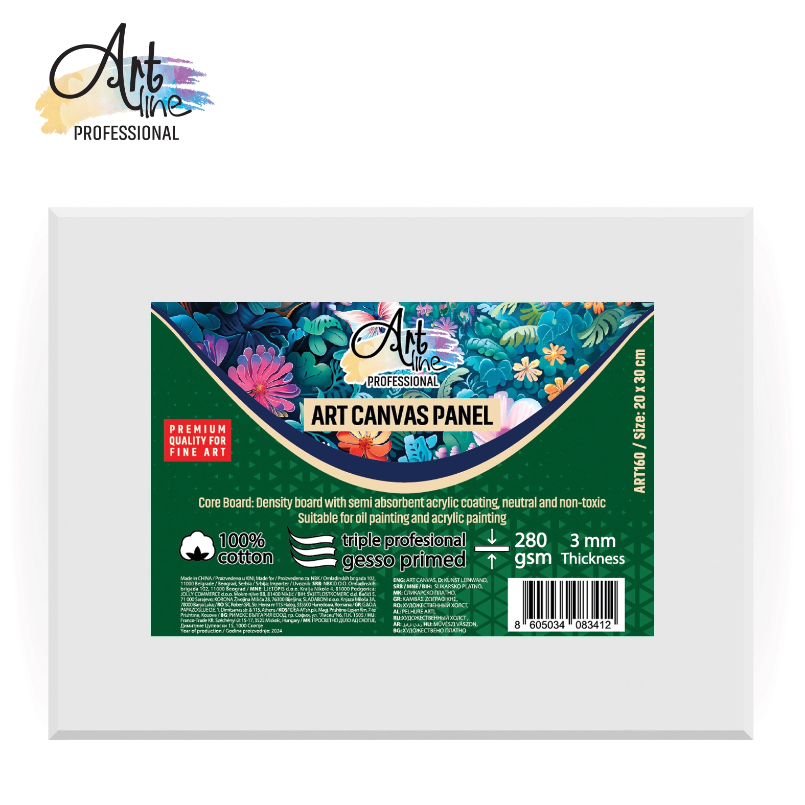 SLIKARSKO PLATNO PANEL 20X30 S-COOL 280GSM ART160