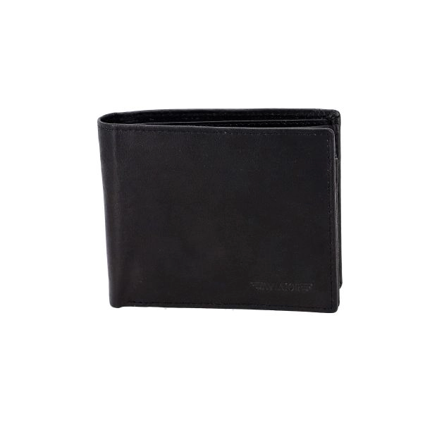 NOVČANIK MUŠKI MANAL USNJENA AVIATOR CRNA 9 X 11 X 2,45 AV-110423-BL