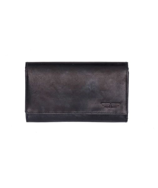 NOVČANIK ŽENSKI MANAL USNJENA AVIATOR CRNA 16,8 X 9,5 X 3,5 AV-210423-BL
