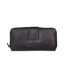 NOVČANIK ŽENSKI MANAL USNJENA AVIATOR CRNA 19 X 9,5 X 3 AV-200423-BL