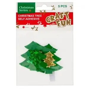 NOVOGODIŠNJI STIKERI EURO-TRADE JELKICA 5PCS 439585