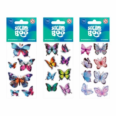 STIKERI EURO-TRADE 6,6X18CM BUTTERFLIES 5 534612