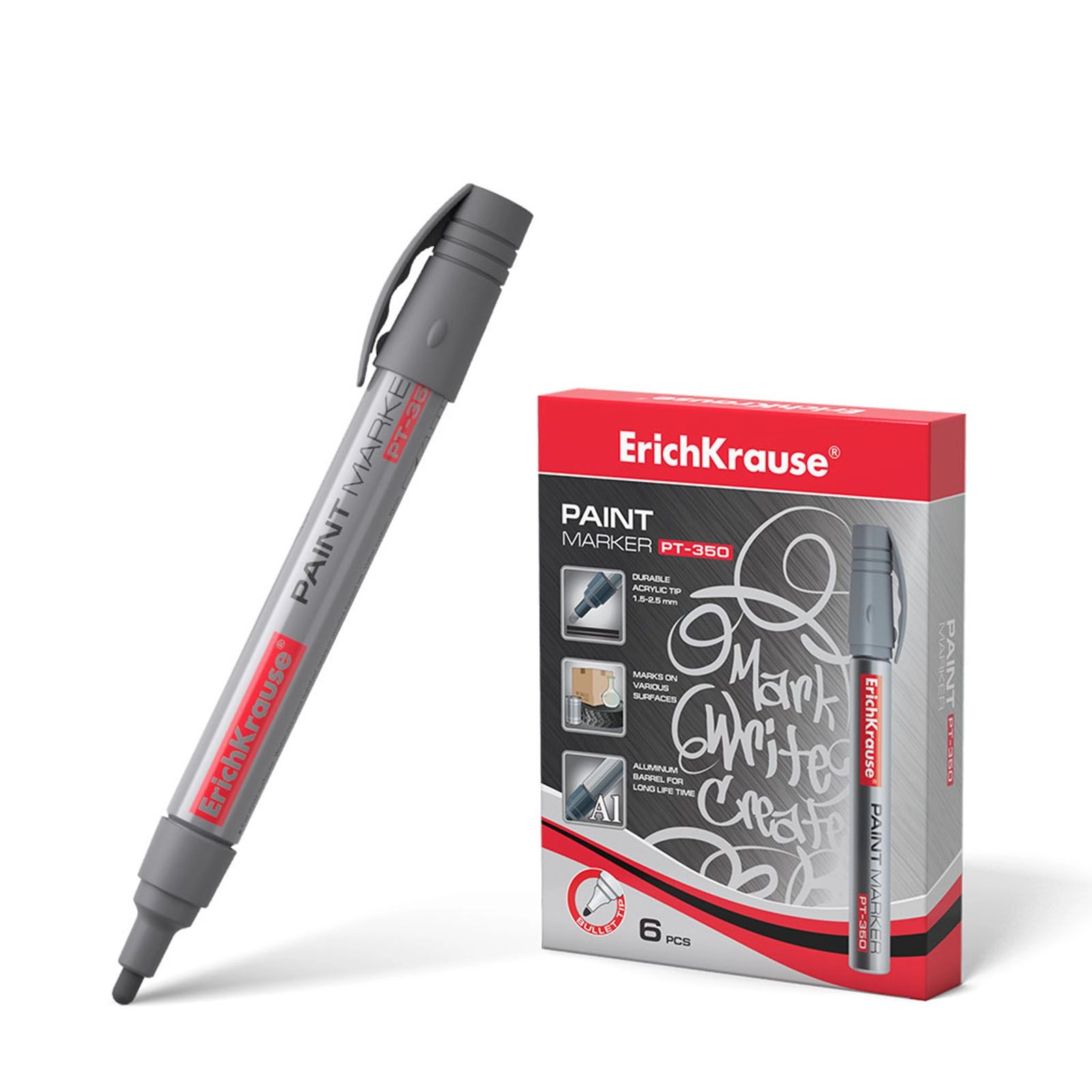 MARKER ZA CRTANJE ERICHKRAUSE SREBRNI PT-350 37295 1/6