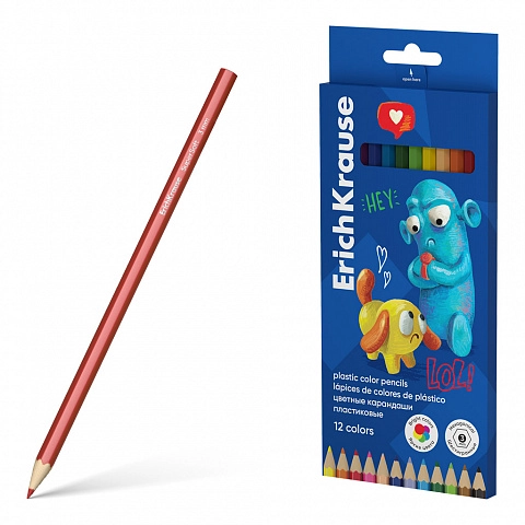 PLASTIČNE BOJICE ERICHKRAUSE JOLLY FRIENDS 3MM 61798 12/1