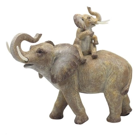 UKRASNA FIGURA LESSER ELEPHANT WITH CALF LP72889