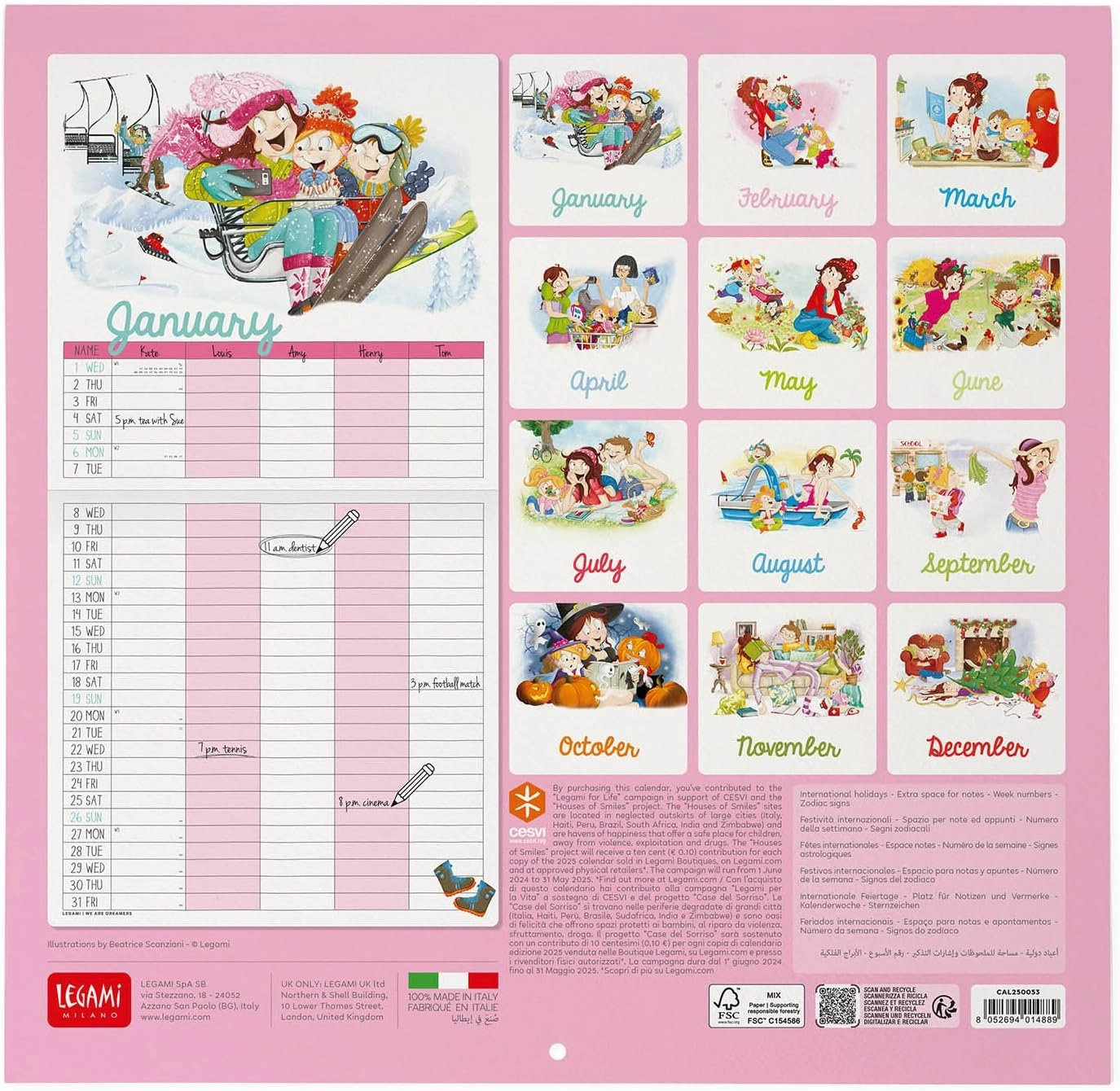 KALENDAR ZIDNI LEGAMI 2025 SUPER MUM 30x29 CAL250053