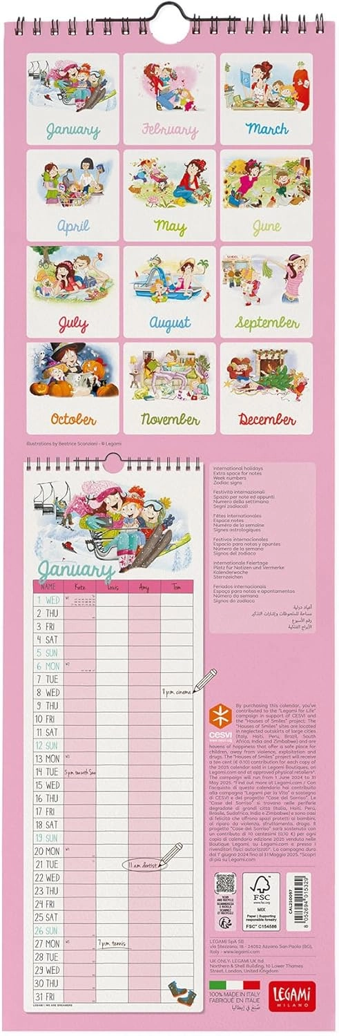 KALENDAR ZIDNI LEGAMI 2025 SUPER MUM 16x49 CAL250097