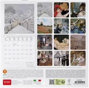 KALENDAR ZIDNI LEGAMI 2025 IMPRESSIONISTS 18x18 CAL250118