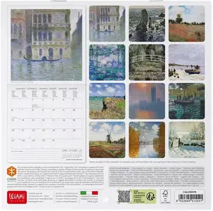 KALENDAR ZIDNI LEGAMI 2025 CLAUDE MONET 18x18 CAL250119