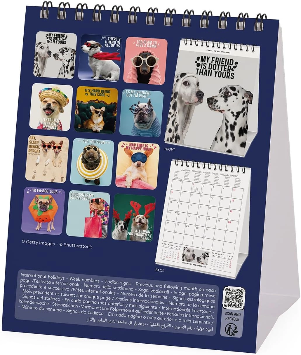 KALENDAR STONI LEGAMI 2025 SUPAWSTAR 12x14,5 DOGS CAL250143