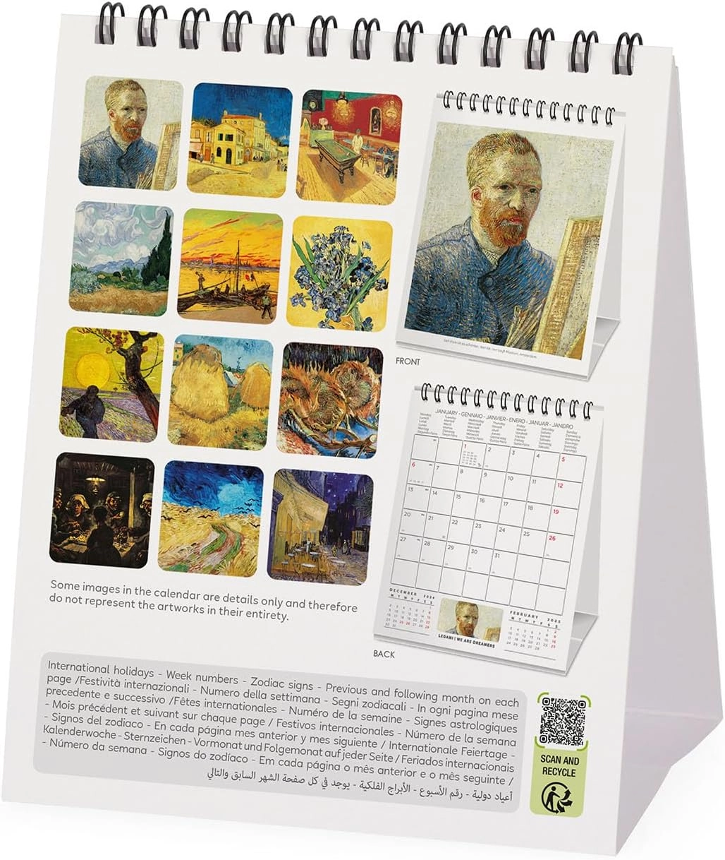 KALENDAR STONI LEGAMI 2025 VINCENT VAN GOGH 12x14,5 CAL250155