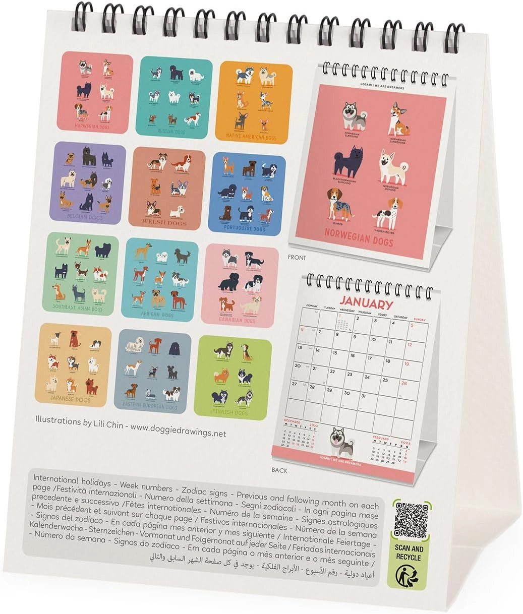 KALENDAR STONI LEGAMI 2025 DOGS OF THE WORLD 12x14,5 CAL250158
