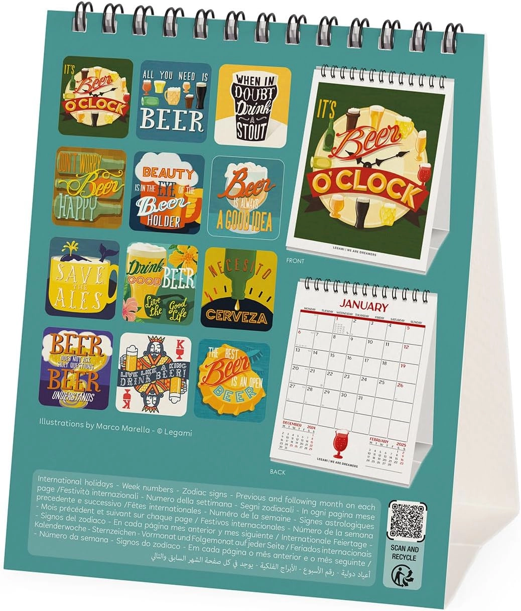 KALENDAR STONI LEGAMI 2025 BEER 12x14,5 CAL250164