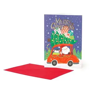 ČESTITKA NOVOGODIŠNJA LEGAMI SANTA CAR BGNUN0068