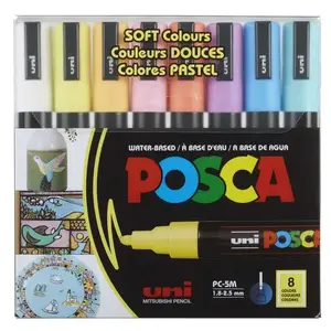 MARKERI 0.7 UNI POSCA PASTELNE BOJE PC-5MR 67849 8/1