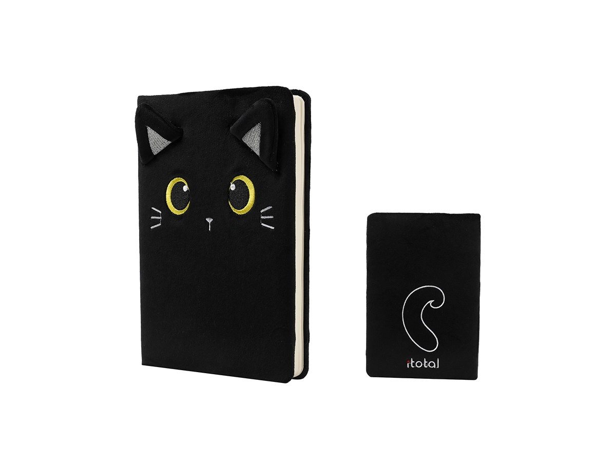NOTES PLIŠANI TOTAL BLACK CAT XL2052A
