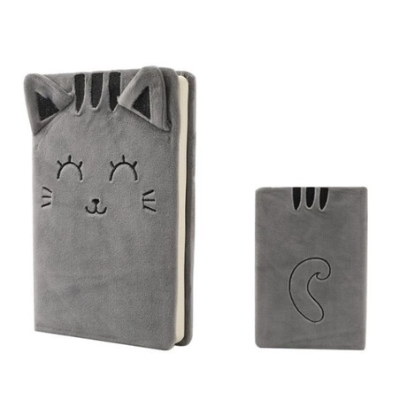 NOTES PLIŠANI TOTAL GREY CAT XL2052C