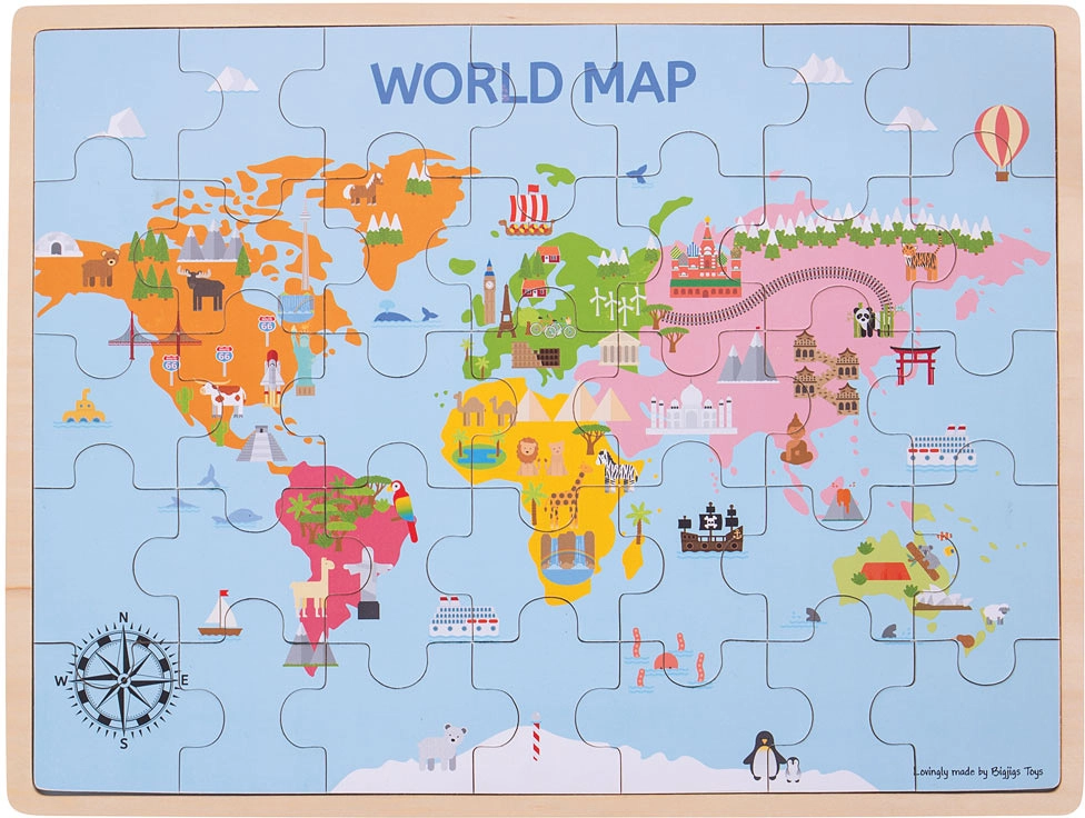 PUZZLE DRVENE WORLD BIGJIGS BJ098