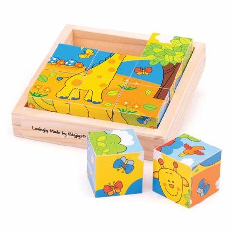 IGRAČKA KOCKE PUZZLE BIGJIGS SAFARI BJ512