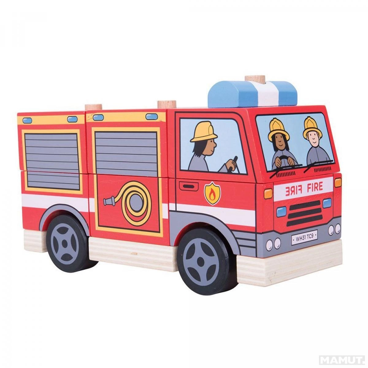 IGRAČKA DRVENA KOCKE BIGJIGS FIRE ENGINE BB126