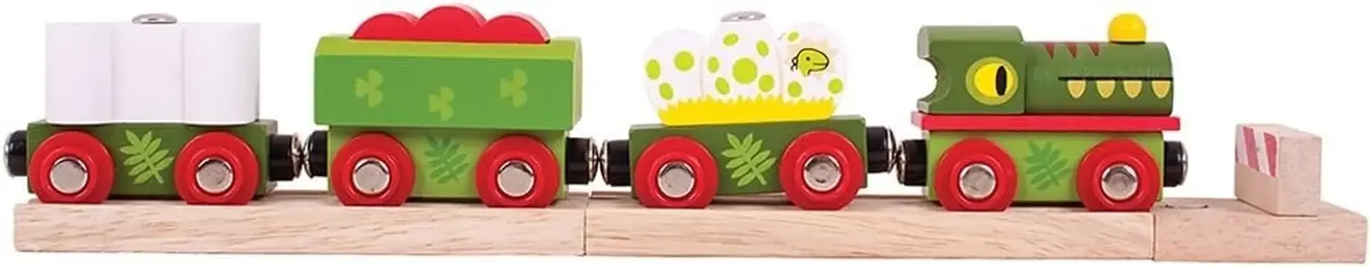 IGRAČKA DRVENA VOZ BIGJIGS DINOSAURUS BJT 465