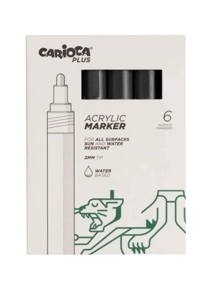 MARKER AKRILNI CARIOCA PLUS BLACK 45218/01 1/6