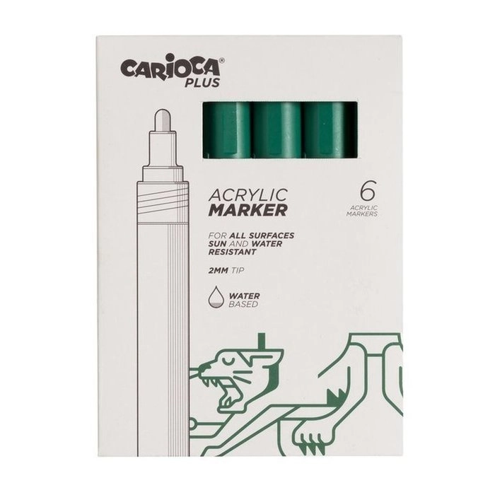 MARKER AKRILNI CARIOCA PLUS GREEN 45218/04 1/6