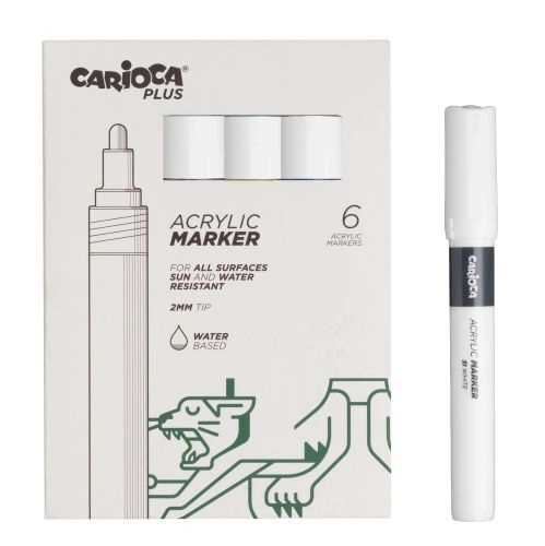 MARKER AKRILNI CARIOCA PLUS WHITE 45218/31 1/6