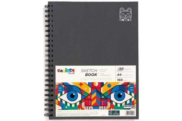 BLOK ZA SKICIRANJE APIRALA CARIOCA PLUS A4 40L 45225