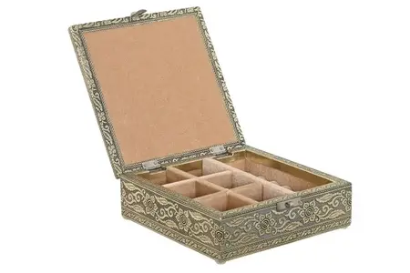 KUTIJA ZA NAKIT ITEM 18X18X6 CHAMPAGNE JO-215162